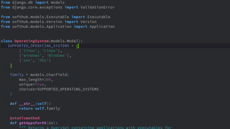 A screenshot of Softhub source code